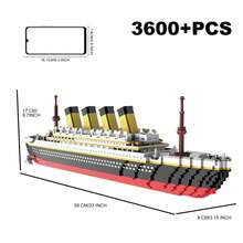 Luxury Cruise Ship Building Blocks (Various Difficulty Levels), Paris Eiffel Tower + Large Cruise Ship Romantic Combination, Unsinkable Ship, Ship Building Blocks, Particle Assembly, 3D Assembly Model, Office Decoration, Home Decor, New Year Gift, Valentine's Day Gift, Ideal Holiday Gift, Christmas Gift, Holiday Gift, Birthday Gift - Multicolor - View 10