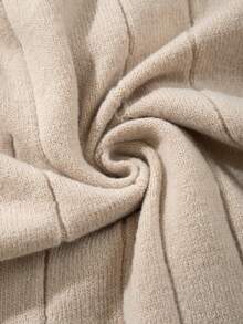 休闲宽松纯色落肩长袖圆领纽扣开衫男女通用毛衣，适合春、秋、冬季穿着。 - 棕色 - 查看 11