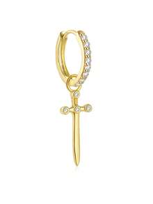 قلادة وأقراط من الفضة الإسترليني عيار 925 - بتصميم بانك وحاد، مناسب للجنسين للارتداء اليومي والحفلات | هدية مثالية لعيد الفصح وعيد الهالوين وعيد الميلاد والهدايا للأخوات والأصدقاء والعائلة