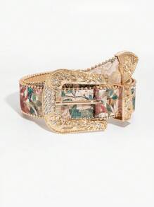 Palace-style Light Pink Flower Embroidery