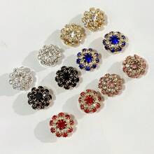 2pcs Crystal Button Set, Women's Cuff Buttons, Detachable Crystal Button Clips, Suitable For Women's Shirt Cuffs, Shiny Button Decor For Clothing - Star - View 2