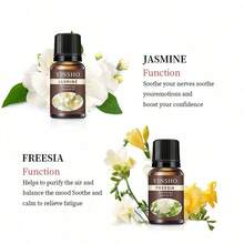 10ml Aromatherapy Essential Oils, Home/Bedroom/Car Air Freshener, Jasmine, Rose, Sandalwood, Lavender, Lemon And Over 10 Scents, Suitable For Aromatherapy Candles, Reed Diffusers And Fragrance Stones