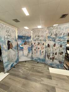 Juego de 3 piezas - Pancarta personalizada, póster de foto de boda personalizado, pancarta de boda personalizada, pancarta de poliéster con foto personalizada, cartel de bienvenida de boda, decoración de novia de boda personalizada, materiales impresos de bienvenida personalizados, fácil instalación, estético - Multicolor - Ver 4