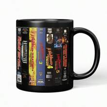 [Retro Design] Vintage Horror Movie Mug | Cool Black Ceramic Coffee Cup | Tea Cup | Reusable, High Quality | Ideal Gift For Movie Lovers | Home Or Gift