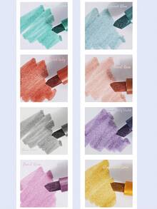 8 Colores Resaltador Metálico Brillante, Bolígrafo con Punta Angulada para Dibujar, Marcador a Base de Agua para Dibujar, Garabatear, Diarios, Marcar Llaves - resaltador metálico - Ver 9