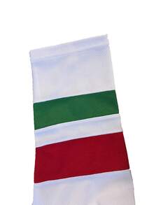 男士冰球服 00 圣诞驯鹿白色 V 领长袖刺绣运动衫冰球服