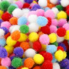 300pcs Classic Colorful Pom Poms (1cm) - Assorted, Suitable For Crafts, DIY Decoration, Projects And Party Supplies, Daily DIY Crafts, Gift Decoration And Creative Decoration - Multicolor - View 13