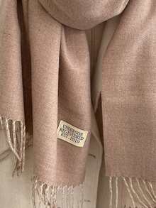 1 pièce Nouvelle écharpe réversible de couleur unie, épaisse et chaude, style coréen, convient aux étudiants et aux couples, hiver