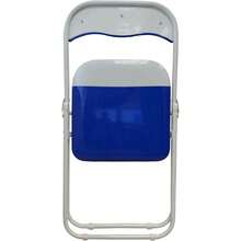 Padded Folding Chair - Easy Store Metal Frame Foldable Desk Chair For Office, Dining, Kitchen - Blue - View 6