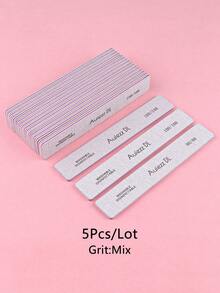3Pcs/5Pcs/10Pcs Diamond Nail Files, Durable Double-Sided Manicure Files, Rectangular Nail Care Tools - Light Grey - View 24