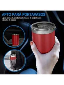 Termo Portátil De Acero Inoxidable Calor Y Frío De 20 Onzas - Rojo - Ver 5