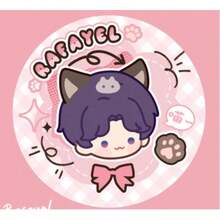 1pc New Q-Version Love And Deep Space Doujinshi Meow Home Series Peripheral Collection, Badge Keychain, Birthday Gift - Christmas Gift - Halloween Gift - Perfect Gift - Gift - Multicolor - View 3