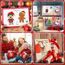 8/16/40sheet Christmas Stickers, Make Your Own Mix And Match Sticker, Stocking Fillers, Include Santa Claus, Reindeer, House,Christmas Tree And Snowman,Christmas Crafts For Kids Party Favors Supplies, Party Activity Games Classroom Decoration Gifts