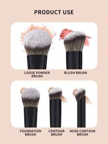 MAANGE 5/8/11pcs Professional Makeup Brush Set,Includes Powder Brush, Blush Brush,Concealer Brush,Contour Brush,Nose Brush,Foundation Brush,Detail Brush,Face Brush,Eyeshadow Brush,Eyebrow Brush, Suitable For Daily Facial Makeup,Giveaways,Complete Makeup Set - Black - View 7