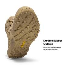 Men's Casual Tactical Work Boots Military Outdoor Hiking Motorcycle Combat Ankle Booties COMMANDO - Màu vàng - Xem 7