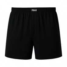 POLO STAR Kit 3  Canção Underwear Premium Viscose Bamboo Fiber Sleepwear Cotton Touch Ice Silk Pajamas - 黑色 - 查看 3