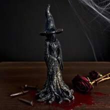 1 Peça, Estátua de Bruxa Negra Medieval, Adequada para Decoração Interna e Externa, Perfeita para Halloween, Dia dos Mortos ou Salas de Tema Gótico, Decoração Criativa de Quarto, Adereços de Filmagem de Feriados e Ideias de Presente, Peças de Decoração Temática | Estética de Estilo Gótico | Design Meticuloso, Decoração de Halloween