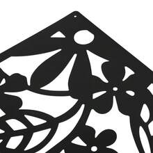 Hanging Room Divider Decorative Thick Wall Screen Panels Floral Carving Pattern Hollow Out Design For Bedroom Living Dining Room Kitchen Office Restaurant Home Hotel Decor, 15.7"X15.7" - Black - View 8