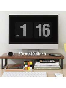 1 cái/40cm/50cm/60cm Giá đỡ màn hình bằng gỗ, phù hợp cho máy tính xách tay và máy tính để bàn, dụng cụ sắp xếp bàn làm việc có chức năng lưu trữ - Giá đỡ màn hình máy tính tiện dụng, giá đỡ máy in cho văn phòng tại nhà - Nhiều màu - Xem 16
