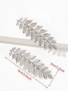 金属叶子发夹，多功能叶子刘海夹，森系发饰爪夹发夹发卡，学习用品 - 金色 - 查看 18