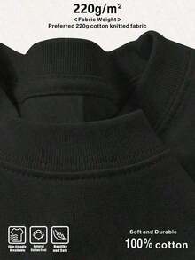 Men's Quick - Dry Outdoor Anime Print Sports T - ShirtMen's Casual Cotton Short Sleeve T-Shirt – Basic Summer Tee For Men (S-XXXL) Cotton , Vintage, Cotton, Cotton Shirts, Graphic Tees, Romwe, Funny T Shirts, Graphic Tees, Western, White Graphic Tees - 黑色 - 查看 3