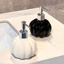 Nowoczesna, minimalistyczna, ceramiczna butelka z dozownikiem, czarno-biała, wielokrotnego napełniania, kreatywna butelka na mydło w płynie, stylowa butelka do dekoracji łazienki, butelka do zlewu domowego, butelka do dozownika płynu do publicznej toalety, butelka do przechowywania w łazience w hotelu, artykuły do łazienek komercyjnych, butelka do zlewu w holu hotelowym