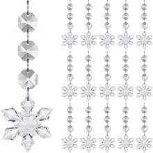 10/20/30 Pcs Ramadan Decoration Ramadan Decoration Wedding Decoration Event Party Centerpiece Decor Snowflake Crystal Christmas Ornaments For Tree Decorations, Hanging Clear Acrylic Snowflake Ornaments For Christmas Tree Indoor Home Decor, Snow Flake Stars Winter Wonderland Party Supplies - Snowflake - View 5