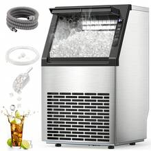 Commercial Ice Maker Machine 79Lbs/24H, Self-Cleaning Freestanding Ice Maker With 13Lbs Storage, 36 Cubes In 11 Mins, LED Display For Home, Bar, Restaurant, Coffee Shop, Office, Outdoor - Xem 1