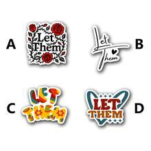 1/2/5 miếng dán truyền cảm hứng "Let Them" - Miếng dán sức khỏe tinh thần và chăm sóc bản thân có họa tiết trái tim, giấy, dùng cho sổ tay Bullet Journal, sổ kế hoạch, máy tính xách tay, bình nước, ốp điện thoại - Thiết kế màu xanh ngọc và trắng thanh lịch - Nhiều màu - Xem 10