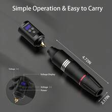 YILONG Tattoo Pen Kit, Tattoo Kit, Tattoo Machine Kit With Power Supply 7 Tattoo Inks, 10pcs Tattoo Needles For Beginers