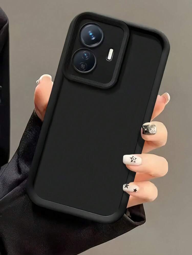 3pcs Gradient Photo Frame Soft Phone Case, Shockproof Protective Cover With Cute Cartoon Design, Compatible With Apple 12/13 Pro Max, Honor X7/Galaxy A56 5G/Infinix Smart 8/Infinix Hot 40i/ Spark 20/Spark 20C/Spark Go 2024/Redmi Note 14 5G/ Moto E22/E22i/OPPO A54 Reno 11F - Black + White + Burgundy - View 5