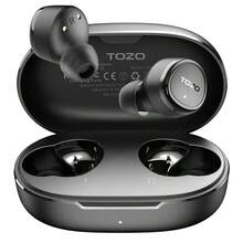 TOZO E1 Wireless Earbuds Bluetooth 5.3 Lightweight In Ear Headphones Build In Noise Cancelling Mic, Crystal-Clear Calls, IPX6 Waterproof Premium Stereo Bluetooth Ear Buds 30H Play With 32 EQs Via APP - màu đen - Xem 1