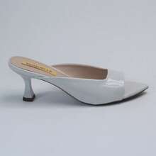 Women's Mule Clog Pointed Toe Leaf Sandal Low Heel Cup Vz Comfortable Lightweight Soft - Tắt vecni - Xem 4