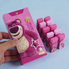 Caja de 10 gomas de borrar con diseño del personaje Stitch de Disney, portátiles, inodoras, duraderas y fáciles de limpiar, útiles escolares | Gomas de borrar de goma natural | Herramienta de limpieza eficiente