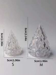 1个钻石灯水晶冰山灯夜灯，迷你圣诞树，节日装饰，圣诞礼物家居装饰圣诞装饰品房间装饰冬季圣诞装饰家居圣诞礼物圣诞装饰品 - 彩色 - 查看 5