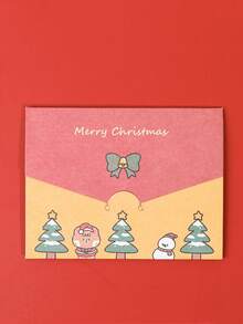12Pcs Holiday Mini Christmas Card With Envelope - Happy Holiday Card Message Card Depicting Santa Claus, Snowman, Etc. - Perfect For Christmas Parties And New Year Celebrations, Christmas Card, Birthday Wishes Envelope - Multicolor - View 16