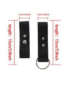 3pcs Renaissance Fair Props, Medieval Style PU Leather Set Including Belt, Cup Holder And Skirt Hoop, Halloween Fantasy Cosplay Party Supplies, Holiday Accessories - Multicolor - View 6