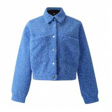 Ladies' Small Jacket,Fashionable Long Sleeved, Lapel, Versatile, Winter