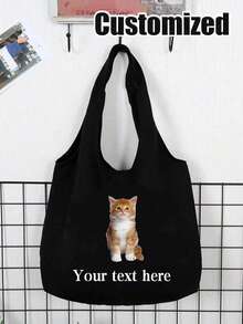 1PC Custom Pet Photos Shoulder Bags, Unique Gifts For Dog Owners, Pet Dog Lovers, Veterinarian, Animal Rescue, Birthday Present With Funny Puppy,For Graduate, Teen Girls, Freshman, Sophomore, Junior & Senior In College, University & High School,Travel Back To School,Weddings,Birthdays,Beaches,Holidays,Personalized Gift Bag,Gift For Pet Mom , Valentine's Day - Multicolor - View 10