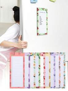 50 Sheets/Notepad Magnetic Memo Pad For Refrigerator - Multicolor - View 1