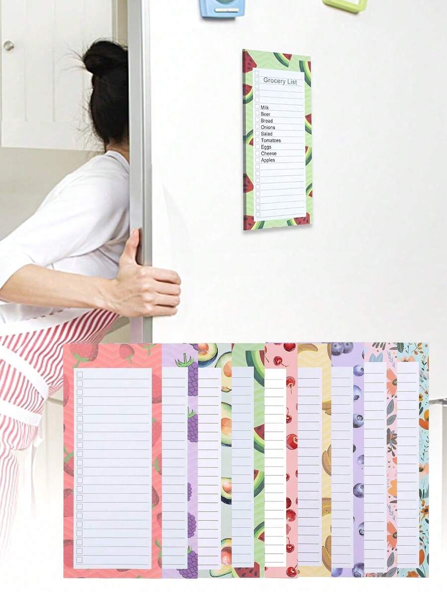 50 Sheets/Notepad Magnetic Memo Pad For Refrigerator - Multicolor - View 1