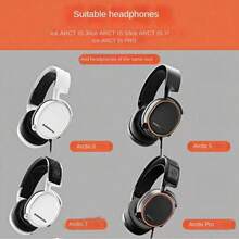 Replacement Ear Pads/Cushions For SteelSeries Arctis 1 3 5 7 9 Pro Raw Headphones - Black - View 3