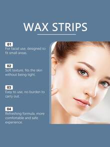 1盒含20张面部脱毛蜡纸*10片清洁湿巾，面部脱毛，无痛脱毛，面部脱毛蜡纸温和去除根部细毛，防水不残留，温和清洁不留斑，日常便携，适合多种需求，居家旅行皆宜