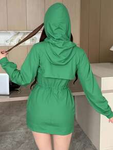TAD Women Trench Coats - Green - View 2