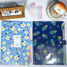 Flower Style File Folder, Back To School Expanding File Folders With Labels, Stylish File Organizer, Accordion File Organizer Letter Size For School, Office And Home, Multi Colors Optional Back To School, School Supplies