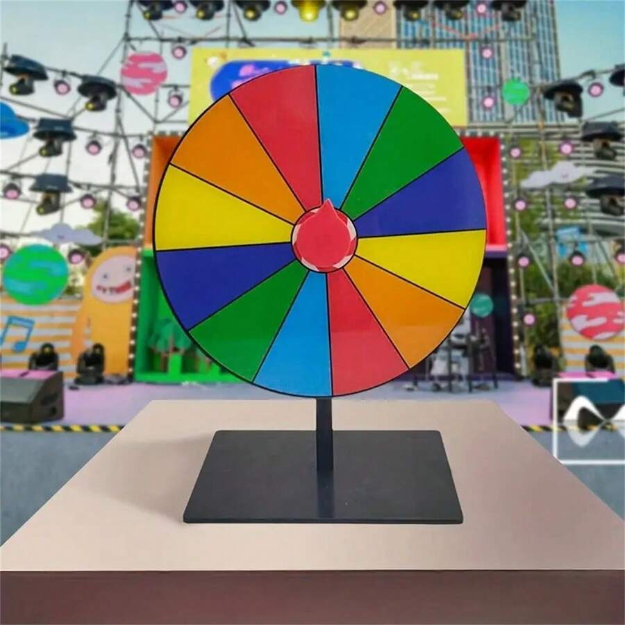 Erasable Spinning Game Prize Wheel Tabletop Lucky Draw Turntable For Teaching Events Interactive Activities - 多色的 - 查看 1