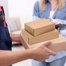 20 个重型扁平纸板箱 - 5.9 英寸 X 5.9 英寸 X 2 英寸运输箱，棕色瓦楞纸箱，邮寄箱适用于小型企业包装、邮寄、运输、派对礼品、节日包装、工艺品储存，简约设计，坚固的结构，用于包装万圣节和圣诞节礼物 - 彩色 - 查看 7