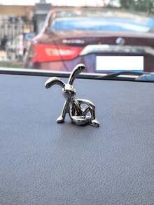 2pcs Car Decoration Cute Rabbit Interior Center Console Instrument Panel Screen Decoration Advanced High End Car Decoration Unisex - Rabbit - View 9