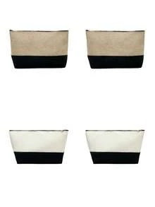 Bolsa con cremallera de lona en blanco y negro y caqui negro - Bolsa de cosméticos en blanco y negro, caqui negro, estuche para lápices, bolsa de almacenamiento pequeña para cosméticos y bricolaje, para artículos de tocador y papelería, almacenamiento de cables de datos, bolsa de lona multifuncional, bolsa escolar con graffiti pintado a mano, adecuada para el hogar, la escuela, los viajes y el almacenamiento diario