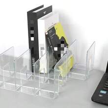 Tủ đựng ví nhựa cho tủ quần áo - Ngăn chia đựng túi xách và hồ sơ bằng acrylic trong suốt 4 ngăn, giải pháp kệ để bàn đa năng, giá trưng bày nhiều tầng có thể điều chỉnh để sắp xếp phụ kiện hiệu quả - trắng - Xem 7